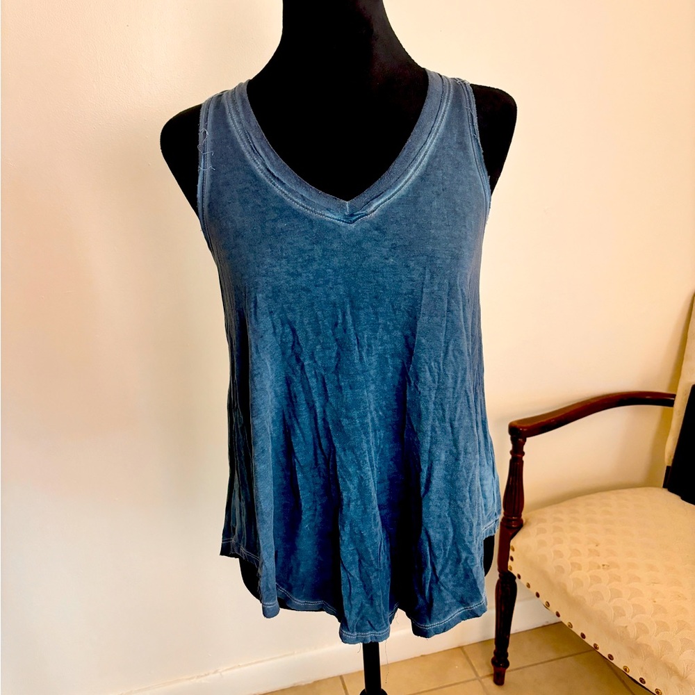 Dark blue washed color tank top size small